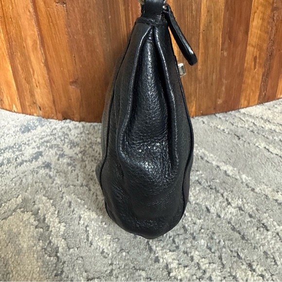 COACH Park Swingpack Purse Black Pebbled Leather Crossbody Turn Lock F - Picture 5 of 12